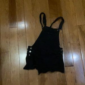 Kids black shorts overalls